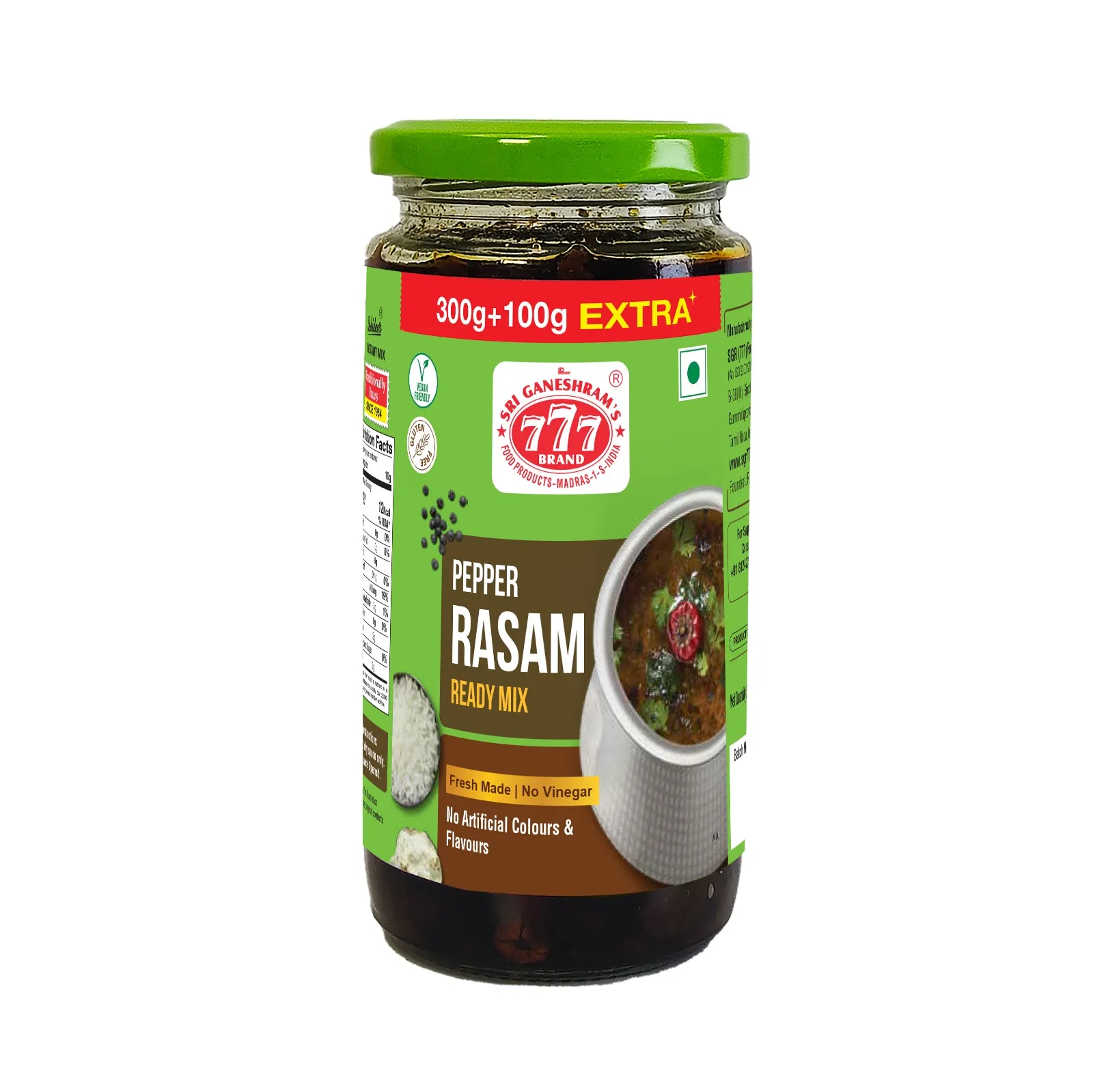 777-PEPPER-RASAM-PASTE- 777 Pepper Rasam Paste 400 gm x 12 - Image 1